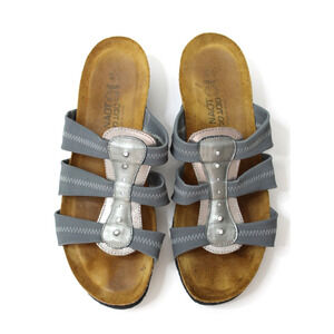 Naot Brooke Sandals Women's EUR 41 Slide Grey Metallic Rhinestones
